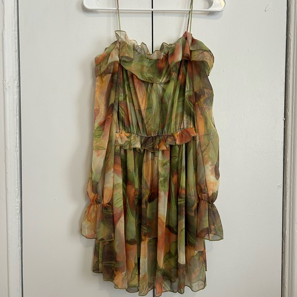 Zara Multicolor Ruffle Dress - Picture 2 of 4